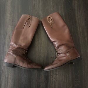 Vintage British or American Officer Semi-Dress Military Riding Boots Size 10 D
